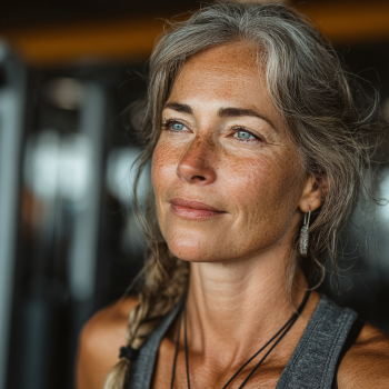 Літні люди займаються йогою на природі